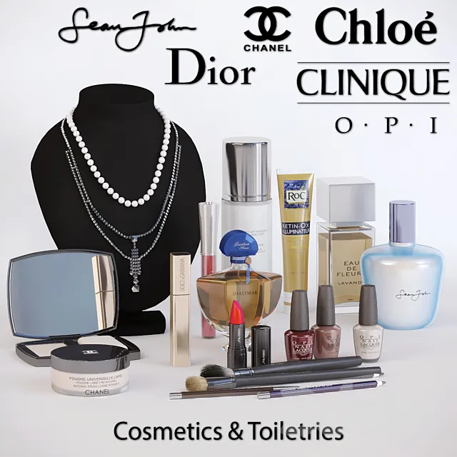 Set of cosmetics and toiletries Free Download