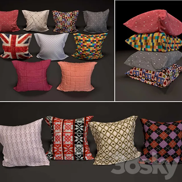 Set of cushions 3DModel