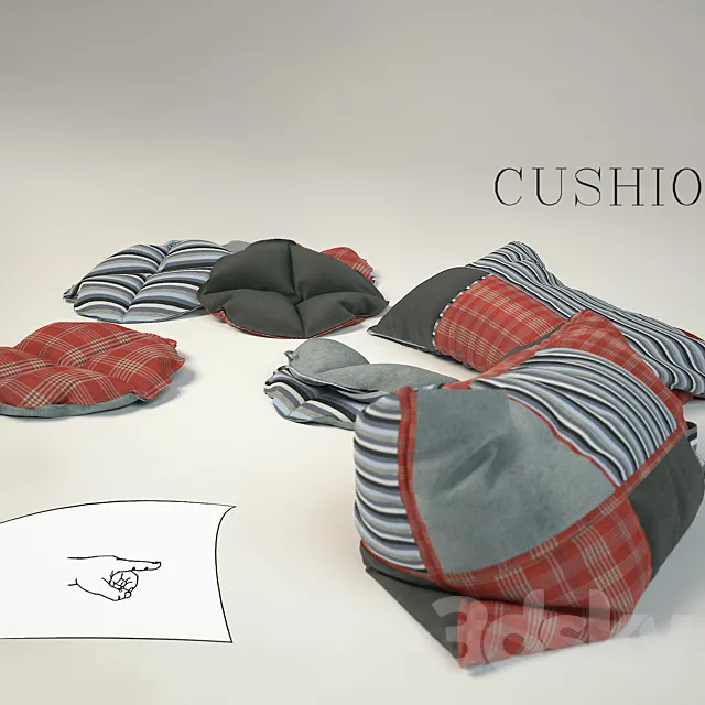 Set of cushions 3DModel