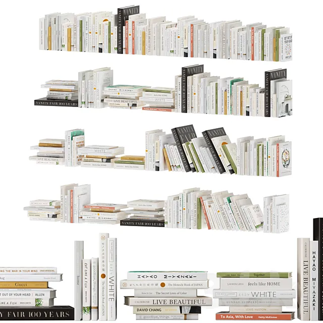 Set of decorative books. collection 3 3DModel