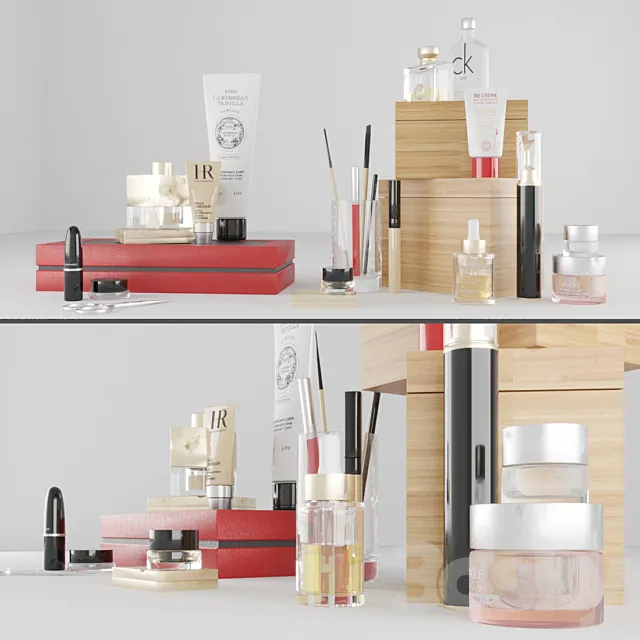 Set of decorative cosmetics 3D Model