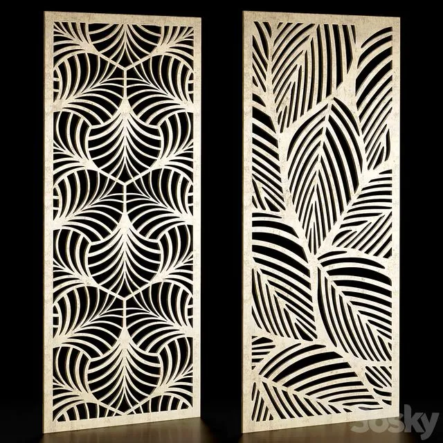 Set of decorative panels 28 3D Model