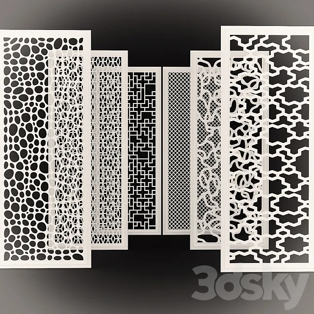 Set of decorative panels 3DModel