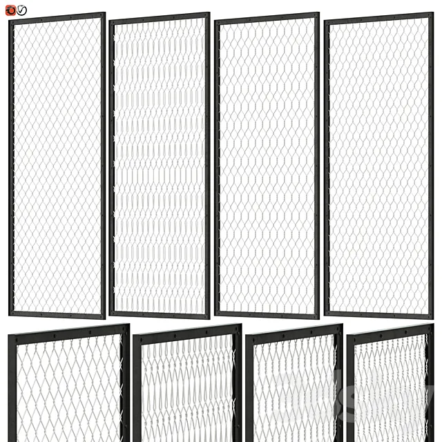 Set of decorative panels in the Loft style 01 3D Model