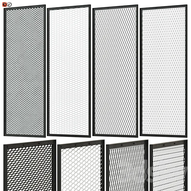 Set of decorative panels in the Loft style 02 3D Model