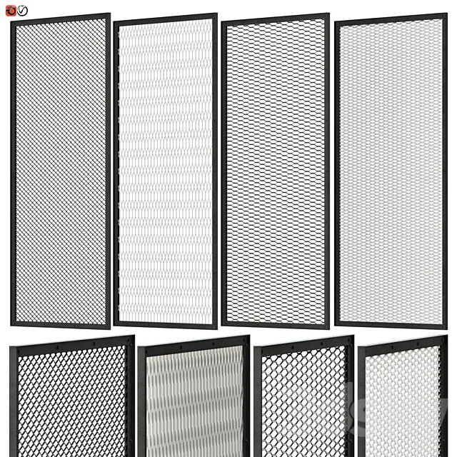 Set of decorative panels in the Loft style 03 3D Model