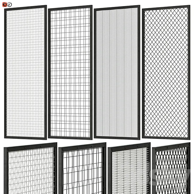 Set of decorative panels in the Loft style 04 3D Model