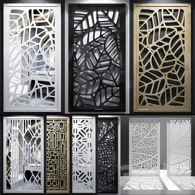 Set of decorative panels_05 3D Model