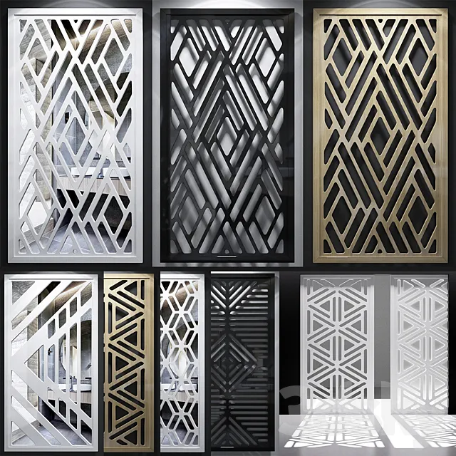 Set of decorative panels_12 Free Download