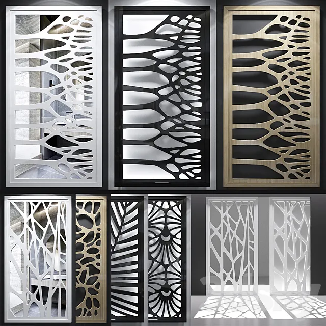 Set of decorative panels_16 3D Model