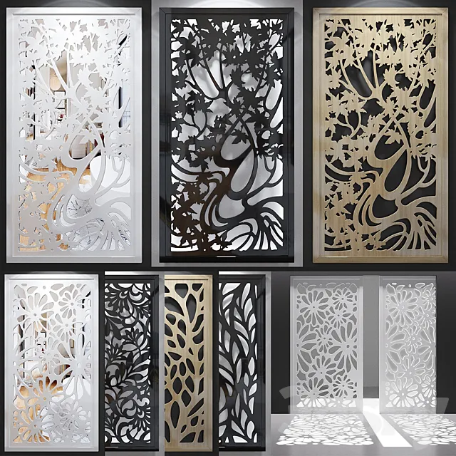 Set of decorative panels_17 3D Model