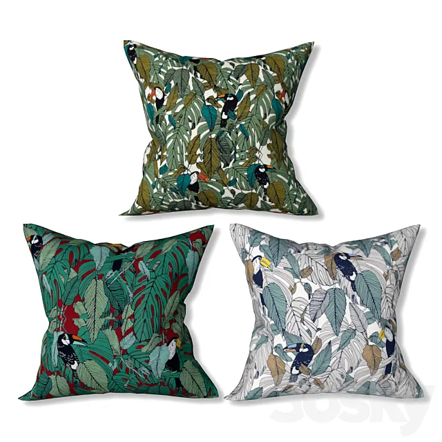 Set of decorative pillows (Set 011). Free Download