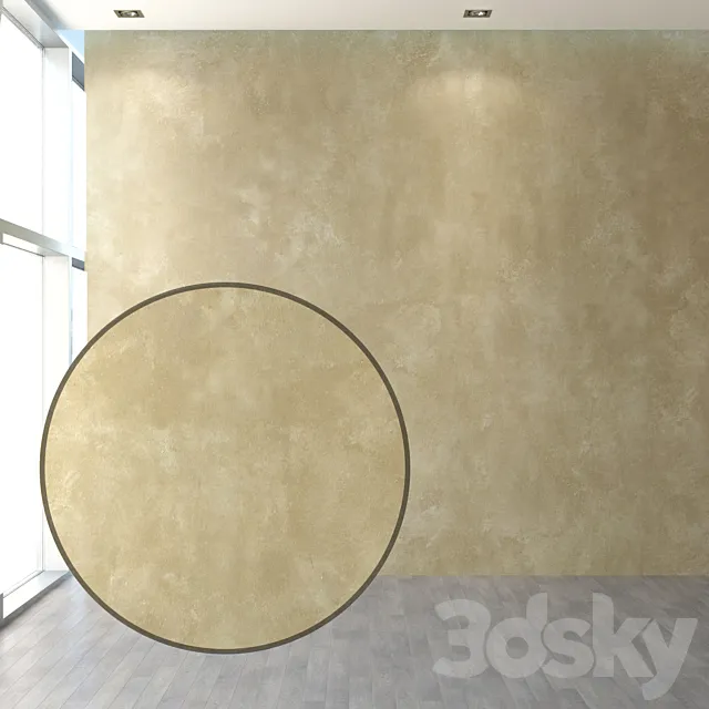 Set of decorative plaster Caparol with the effect of aging. 3D Model