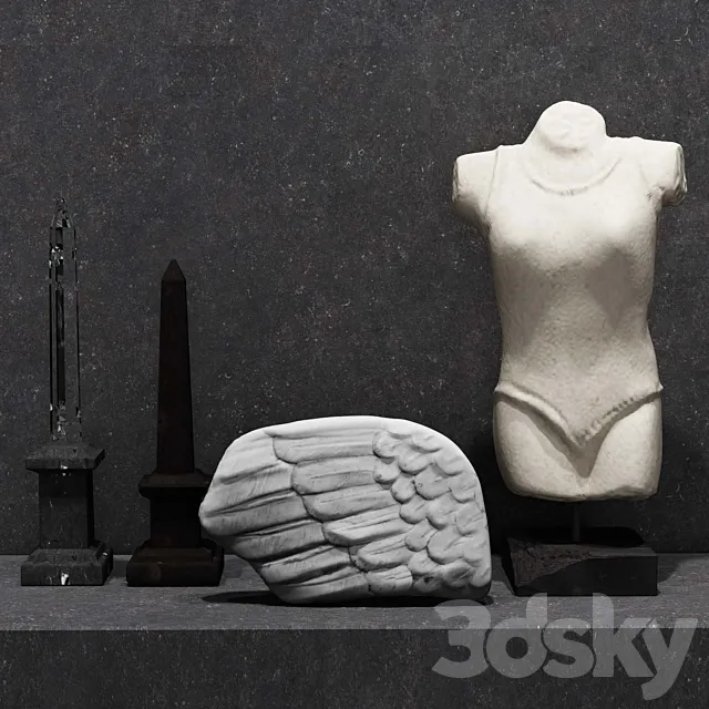 Set of decorative sculptures 3DModel