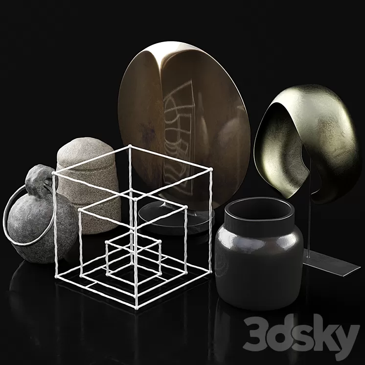 Set of decors and sculpures