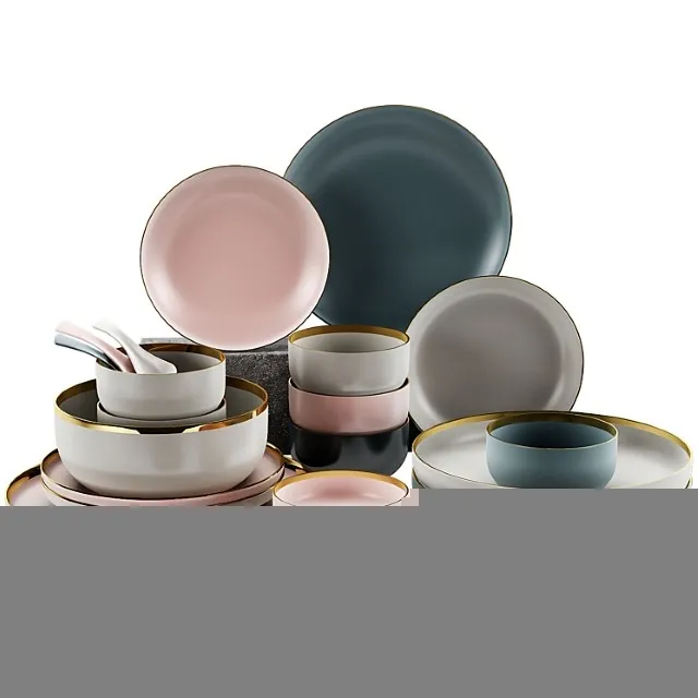 Set of dishes 3D Model Free