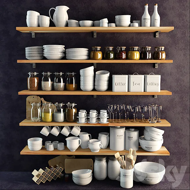 Set of dishes 3DModel