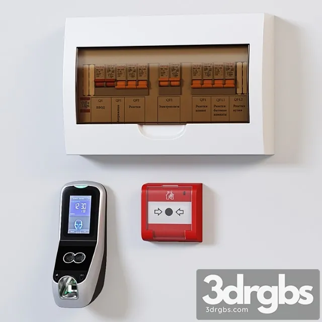 Set of Electricians 3D Model Download