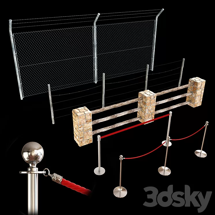 Set of fences – From love to hate 3D Model