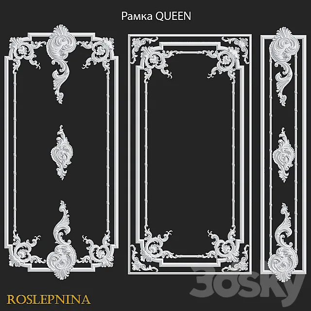 Set of frames QUEEN by RosLepnina 3D Model