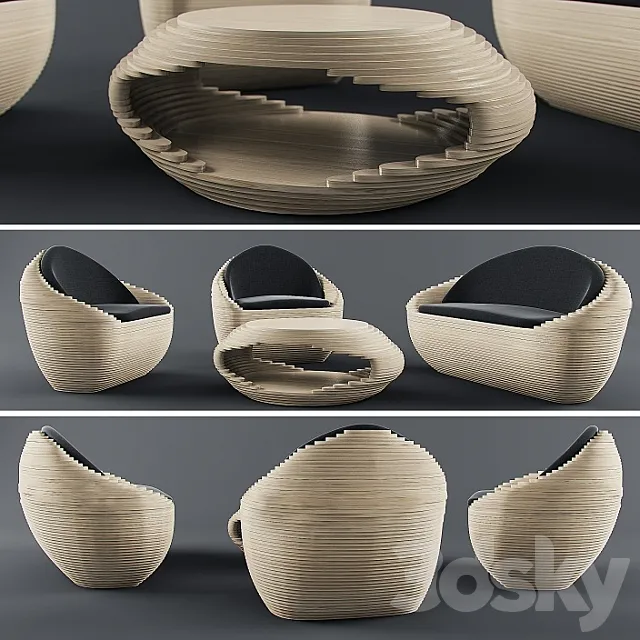 set of furniture 3D Model