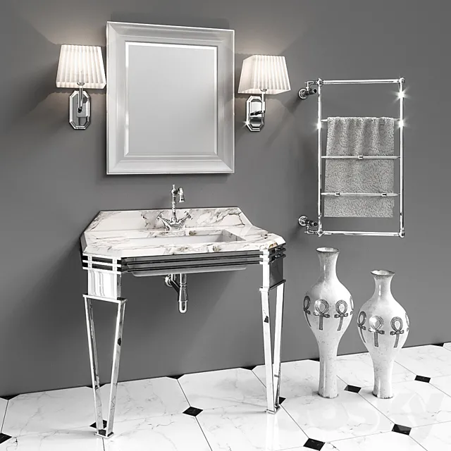 Set of furniture and sanitary ware for the bathroom Gaia Mobili # 6 3DModel