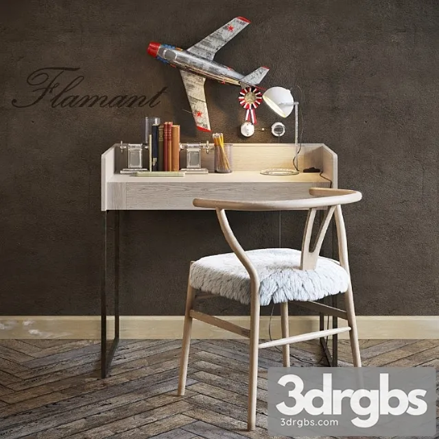 Set of furniture flamant 3D Model Free