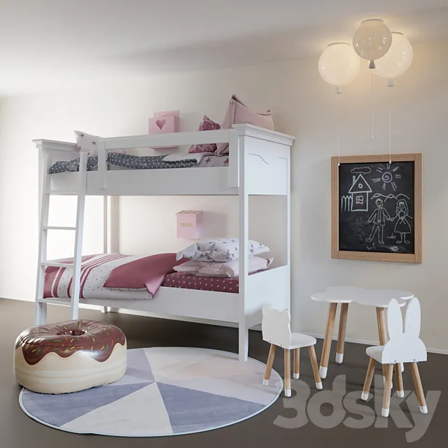 Set of furniture for children 3DModel