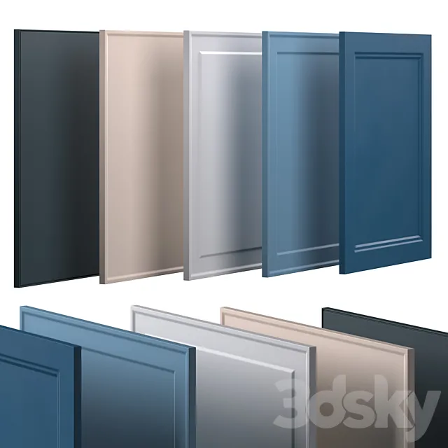 Set of furniture fronts 02 3D Model