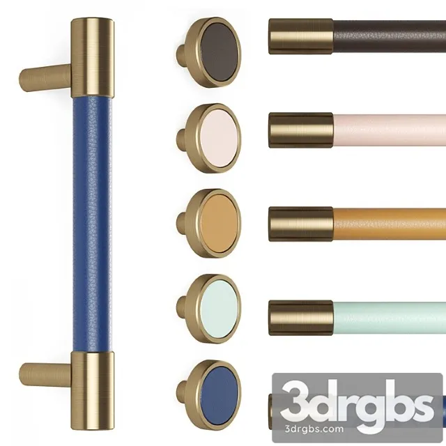 Set of furniture handles 2 3D Model Free