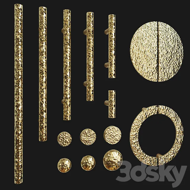 Set of furniture handles 3D Model
