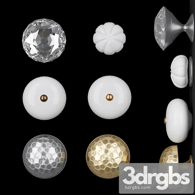 Set of furniture handles zara home 2 3D Model Free