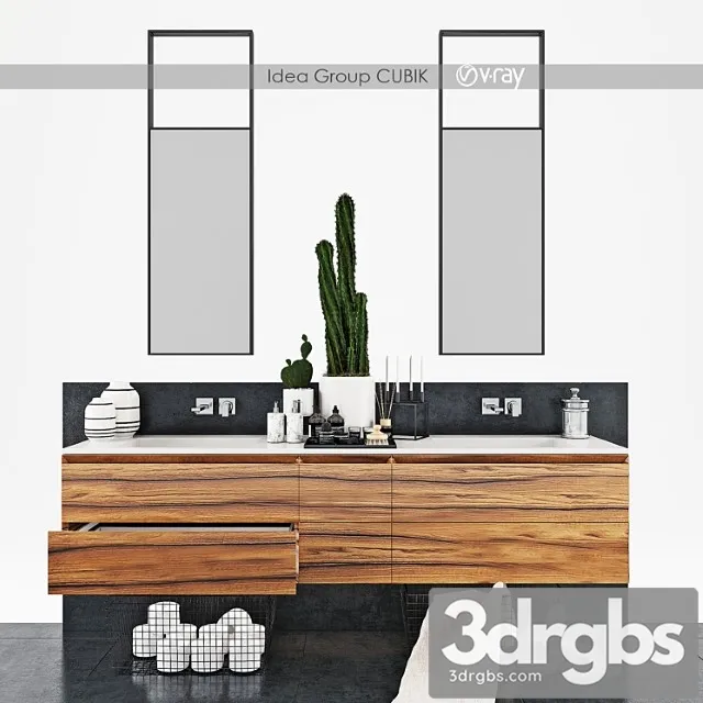 Set of Furniture Idea Group Cubik 3D Model Free