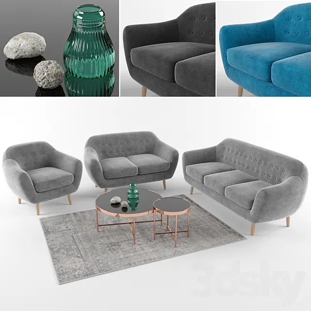 Set of furniture Signal 3D Model