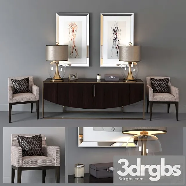 Set of furniture the sofa & chair company (set1) 2 3D Model Free