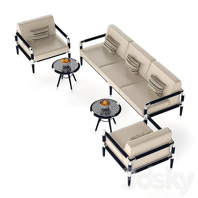 Set of garden furniture Marina _ Indian Ocean 3DModel