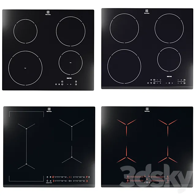 Set of hobs Electrolux 3D Model