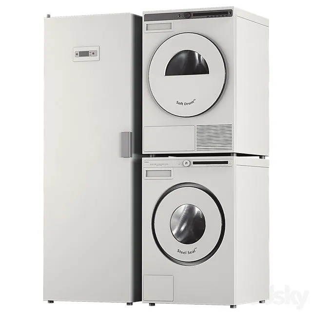 Set of household appliances ASKO 3D Model