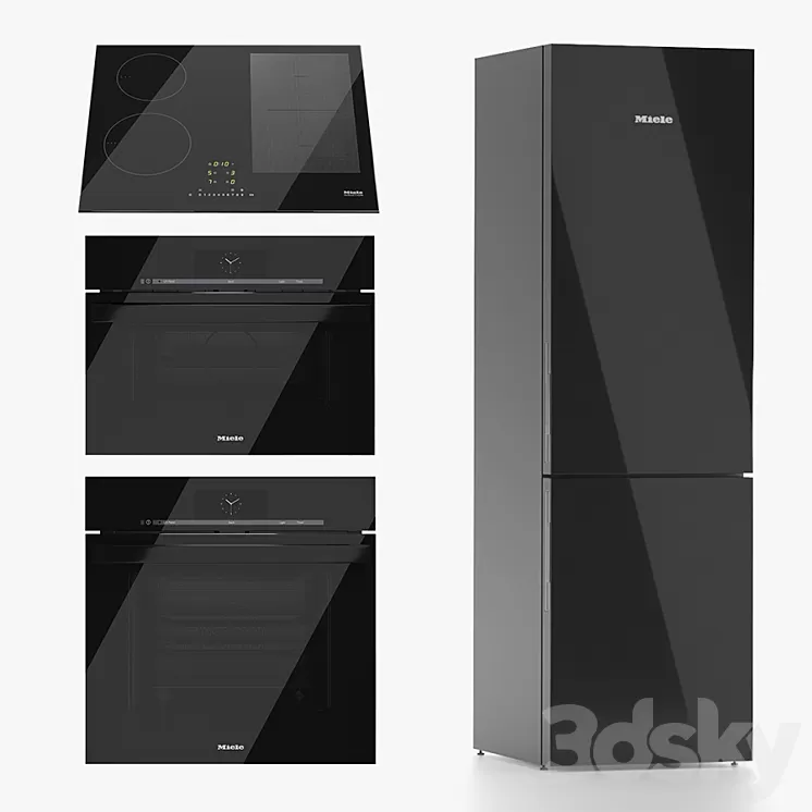 Set of household appliances Miele 02 3D Model