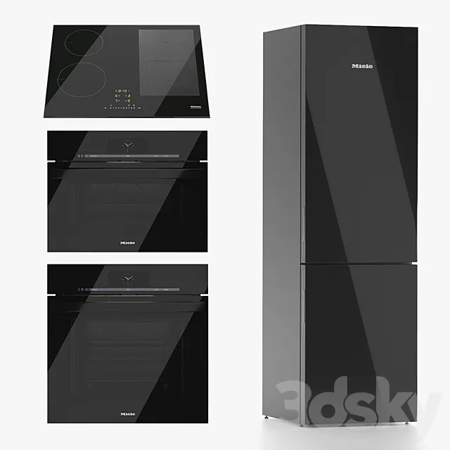 Set of household appliances Miele 02 3DModel