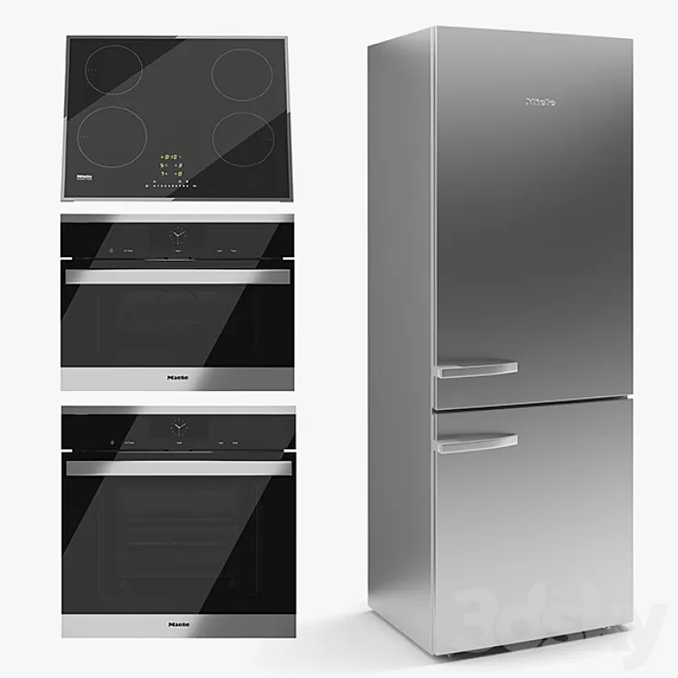 Set of household appliances Miele 04 3D Model