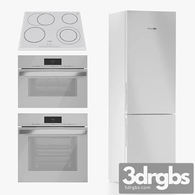 Set of household appliances miele bosch 03 2 3D Model Free