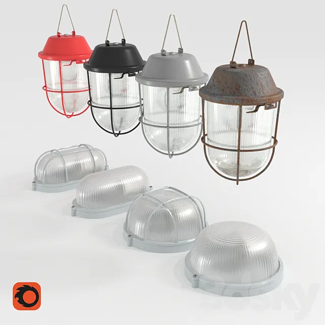 Set of housing and communal services lamps Free Download