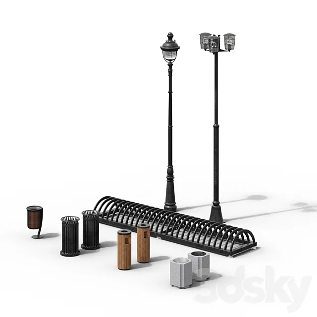 Set of improvement elements N1 3D Model