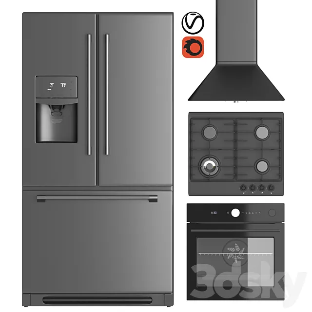 Set of kitchen appliances from IKEA # 2 3D Model