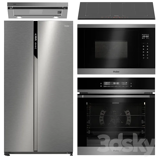 Set of kitchen appliances Haier 2 3D Model