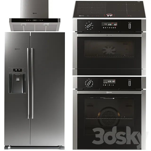 Set of kitchen appliances Neff 3 3D Model