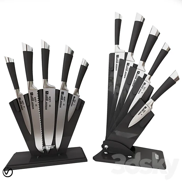 Set of knives (6 items) (Damaris) 3DModel