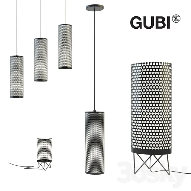 Set of lamps Gubi 3D Model