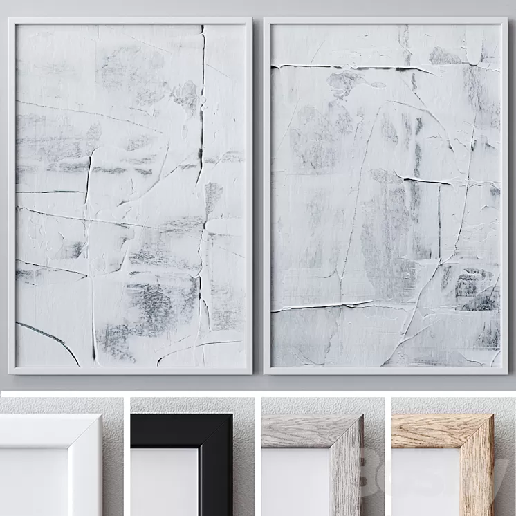 Set of large wall paintings 1487 3D Model